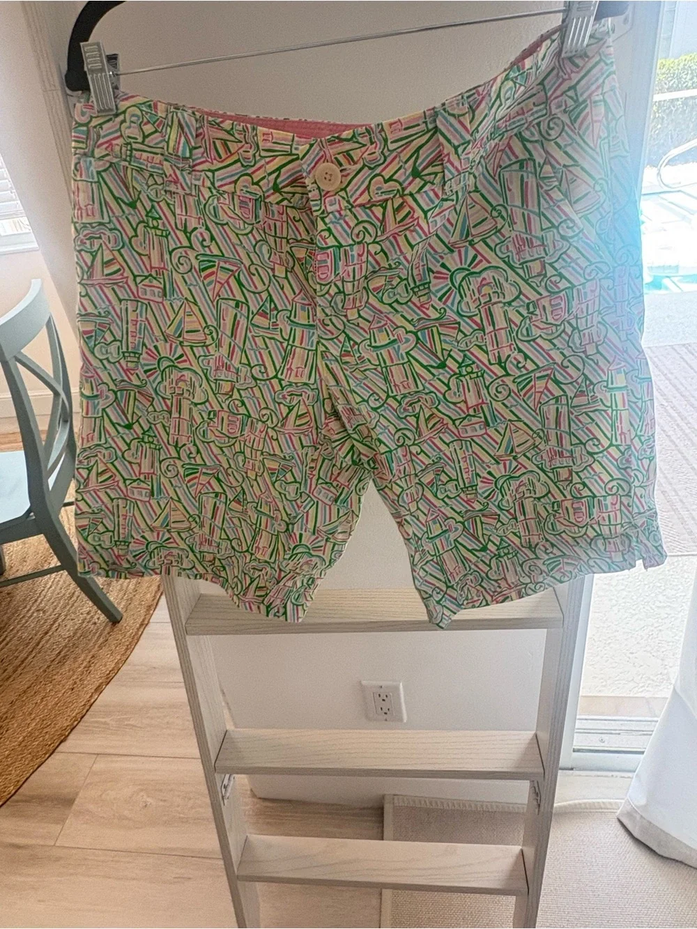 Lilly Pulitzer Women’s Patterned Cotton-Blend Shorts in Pink & Green